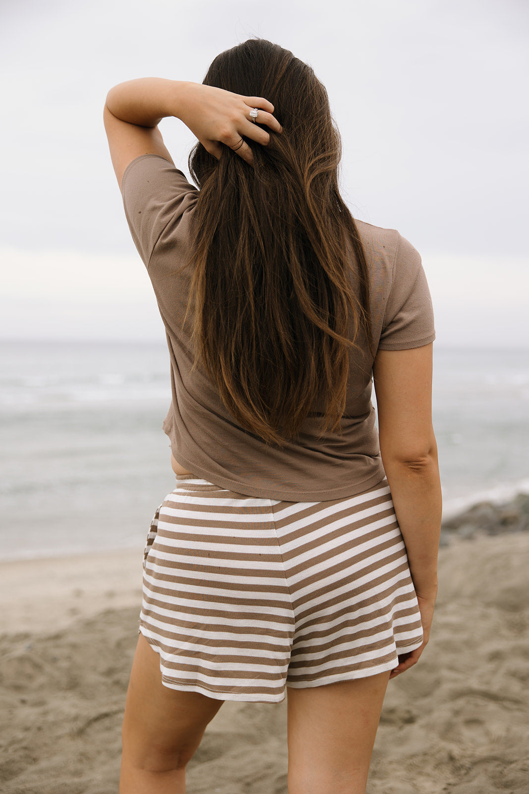 Stripe Shorts - Truffle