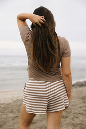 Stripe Shorts - Truffle
