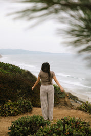 Stripe Pants - Truffle