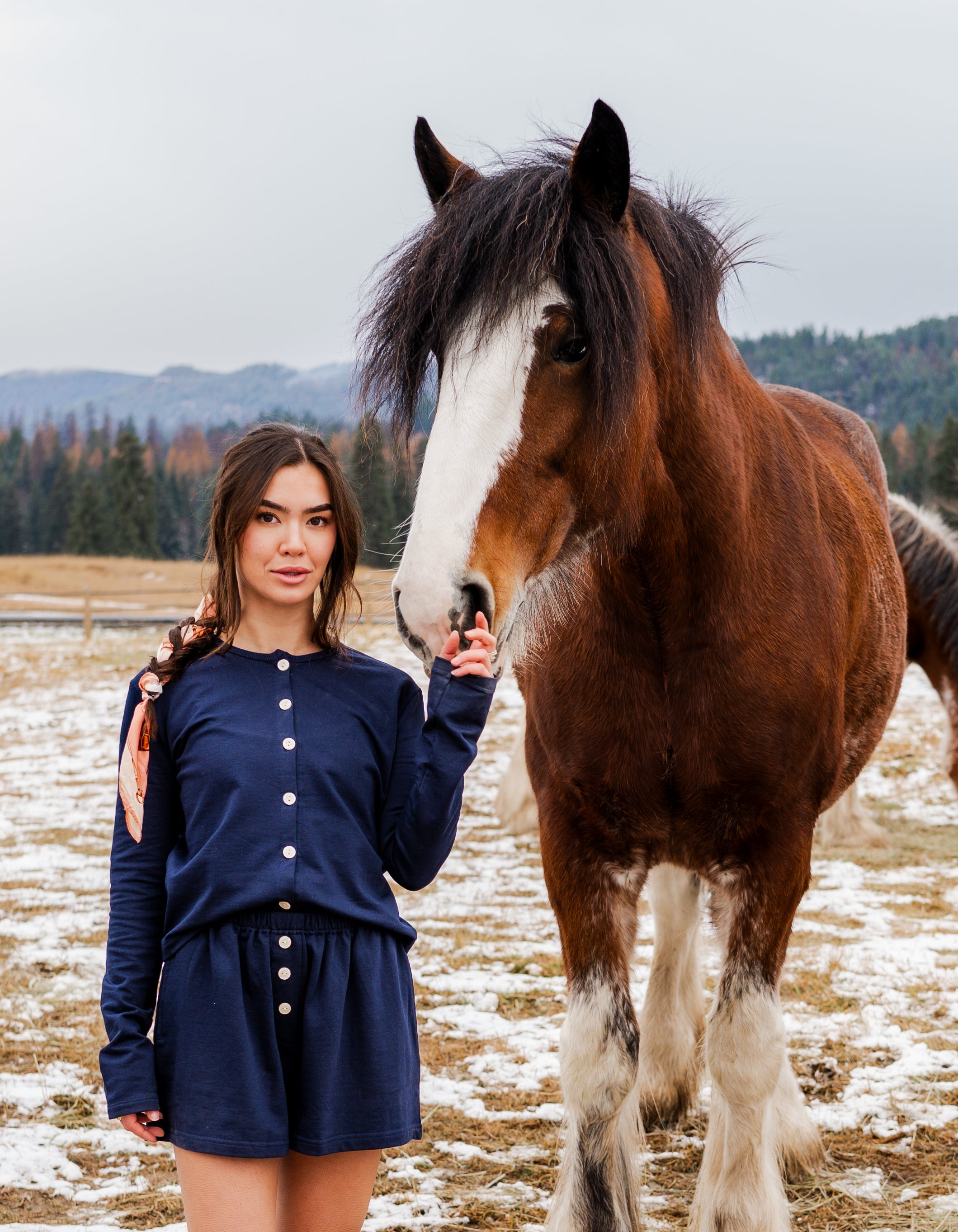 Countryside Cardigan - Navy