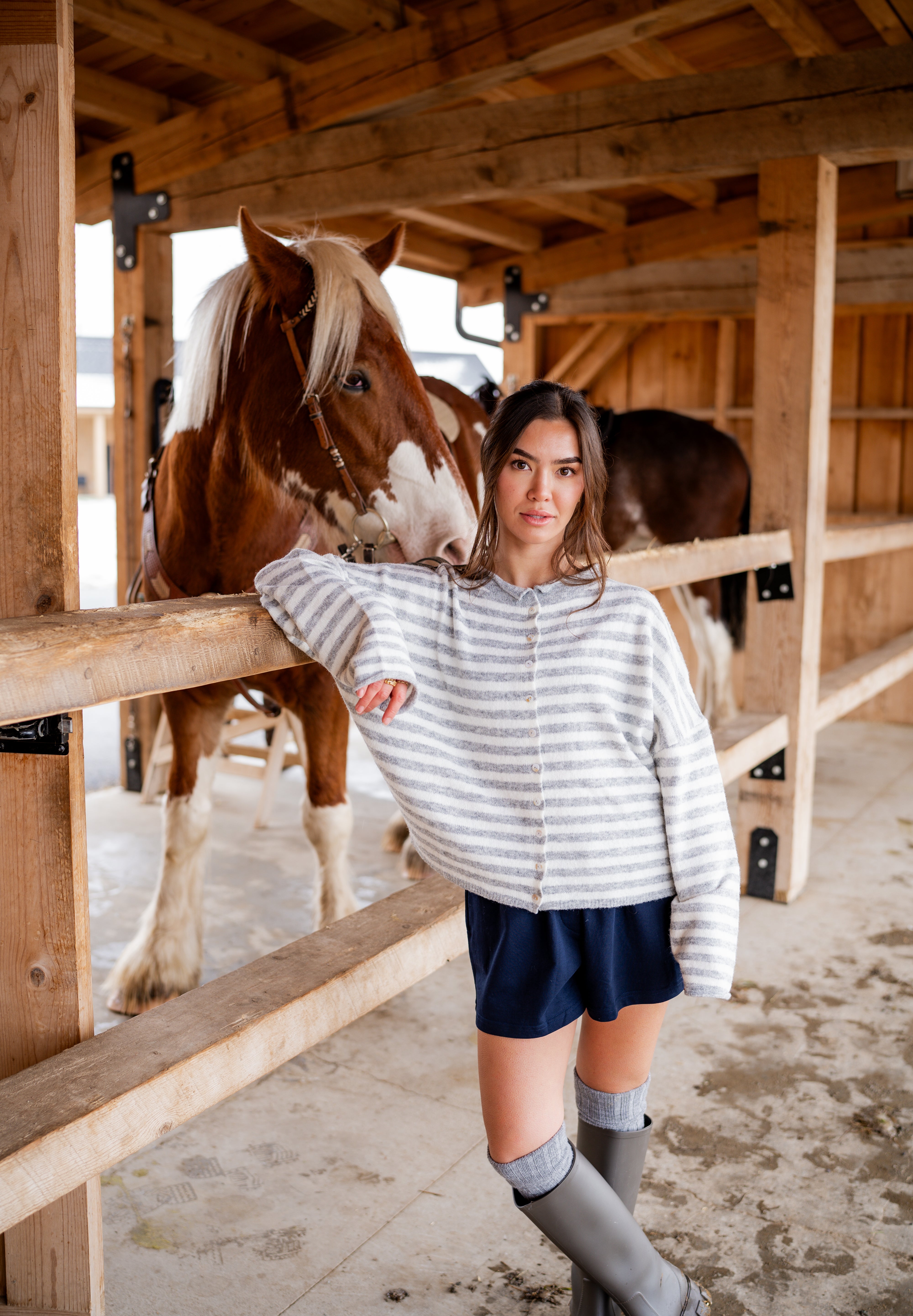 Soft Stripe Cardigan