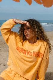 Two-Tone Layer Crew - Mango