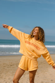 Two-Tone Layer Crew - Mango