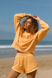 Two-Tone Layer Sweat Shorts - Mango