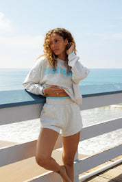 Two-Tone Layer Sweat Shorts - Tidepool