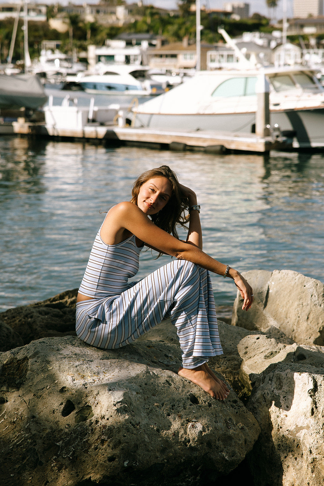 Striped Rib Pants