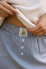 Boxer Skort - Navy Gingham