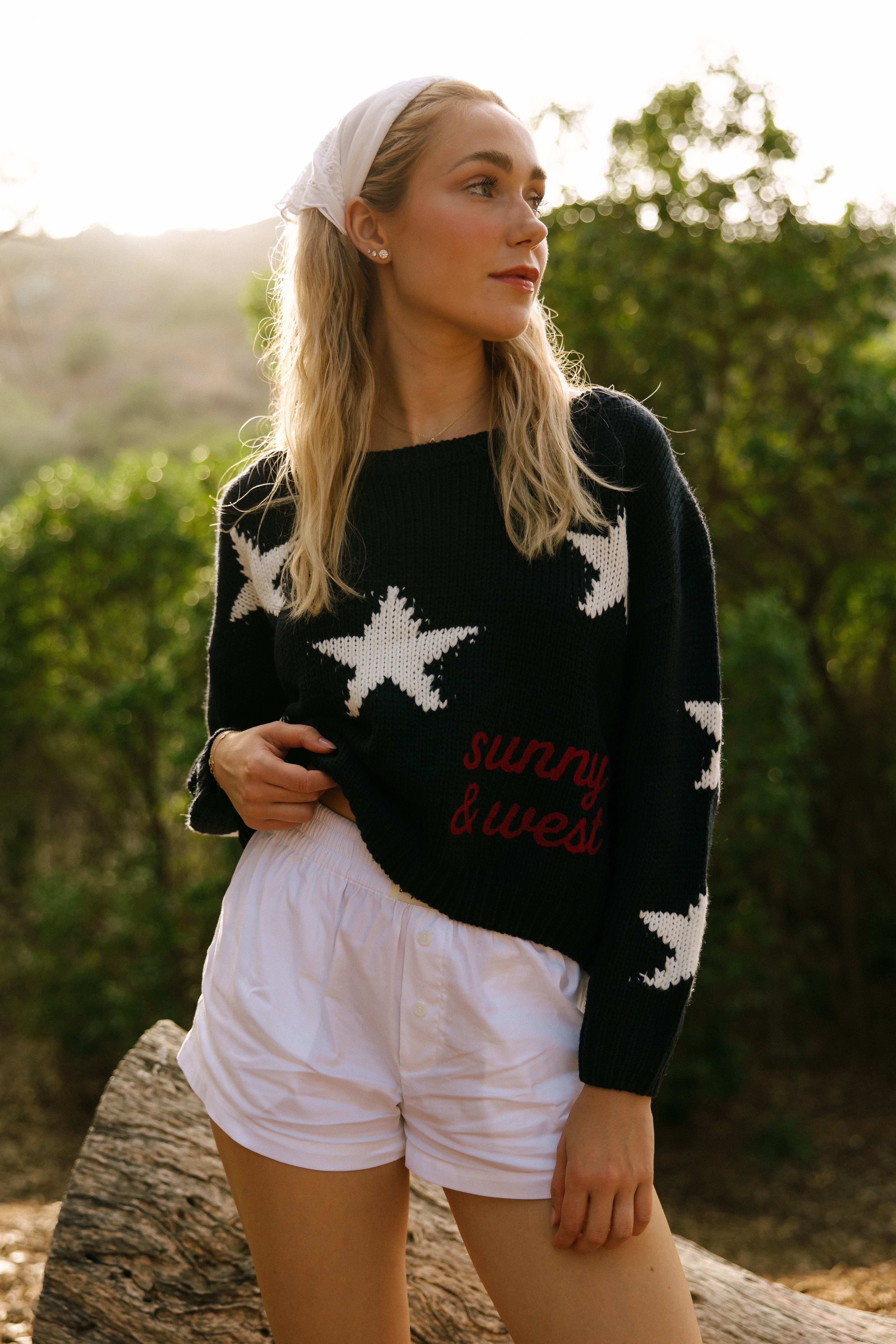 Slouchy Sweater - Navy Stars