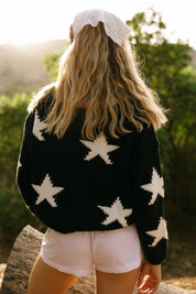 Slouchy Sweater - Navy Stars