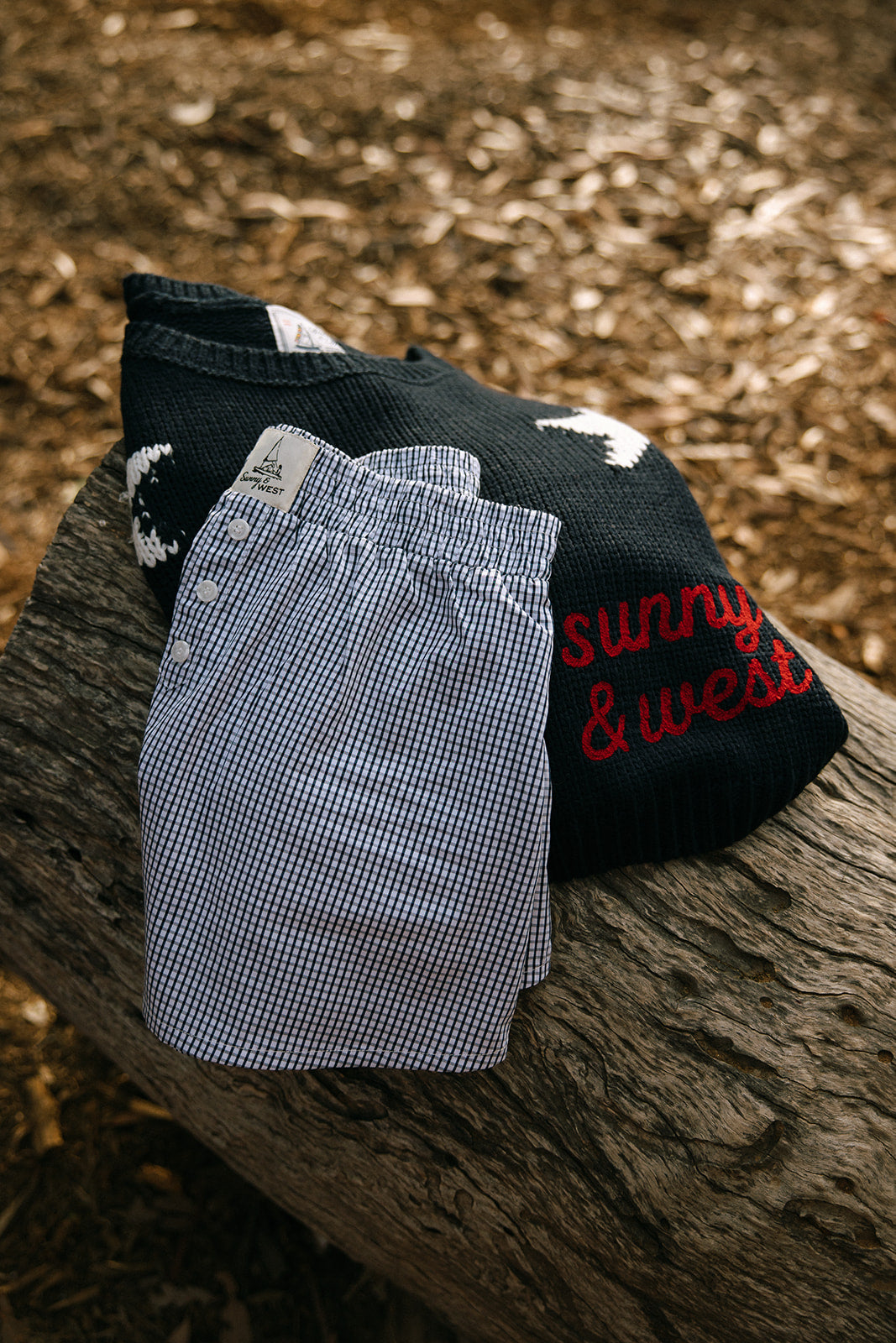 Boxer Skort - Navy Gingham