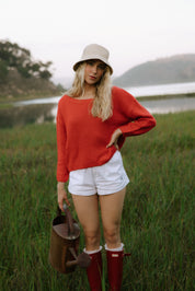 Slouchy Sweater - Poppy