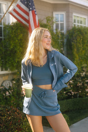 Active Zip Hoodie – Harbor Blue