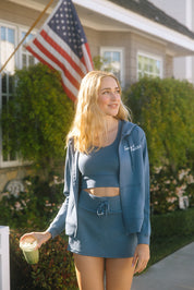 Active Zip Hoodie – Harbor Blue