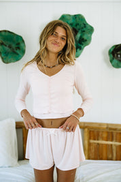 Pointelle Long Sleeve